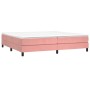 Cama box spring con colchón terciopelo rosa 200x200 cm de vidaXL, Camas y somieres - Ref: Foro24-3144356, Precio: 485,59 €, D...