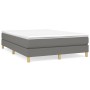 Cama box spring con colchón tela gris oscuro 140x190 cm de vidaXL, Camas y somieres - Ref: Foro24-3144168, Precio: 429,45 €, ...