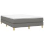 Cama box spring con colchón tela gris oscuro 140x190 cm de vidaXL, Camas y somieres - Ref: Foro24-3144168, Precio: 429,45 €, ...
