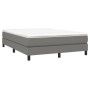 Cama box spring con colchón tela gris oscuro 160x200 cm de vidaXL, Camas y somieres - Ref: Foro24-3144086, Precio: 449,45 €, ...