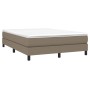 Cama box spring con colchón tela gris taupe 140x200 cm de vidaXL, Camas y somieres - Ref: Foro24-3144081, Precio: 403,27 €, D...