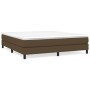 Cama box spring con colchón tela marrón oscuro 180x200 cm de vidaXL, Camas y somieres - Ref: Foro24-3144096, Precio: 492,32 €...