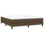 Cama box spring con colchón tela marrón oscuro 180x200 cm de vidaXL, Camas y somieres - Ref: Foro24-3144096, Precio: 492,32 €...