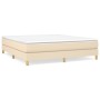 Cama box spring con colchón tela color crema 160x200 cm de vidaXL, Camas y somieres - Ref: Foro24-3144188, Precio: 442,70 €, ...