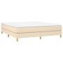 Cama box spring con colchón tela color crema 160x200 cm de vidaXL, Camas y somieres - Ref: Foro24-3144188, Precio: 442,70 €, ...
