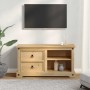 Mueble de TV Corona madera maciza de pino 100x40x52 cm en Muebles TV | Comprar online en Foru.es