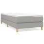 Cama box spring con colchón tela gris claro 90x200 cm de vidaXL, Camas y somieres - Ref: Foro24-3144143, Precio: 268,97 €, De...