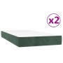 Cama box spring con colchón terciopelo verde oscuro 200x200 cm de vidaXL, Camas y somieres - Ref: Foro24-3144354, Precio: 542...