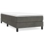 Cama box spring con colchón terciopelo gris oscuro 90x190 cm de vidaXL, Camas y somieres - Ref: Foro24-3144304, Precio: 258,1...