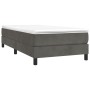 Cama box spring con colchón terciopelo gris oscuro 90x190 cm de vidaXL, Camas y somieres - Ref: Foro24-3144304, Precio: 258,1...