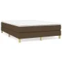 Box spring bed with dark brown fabric mattress 140x200 cm by vidaXL, Beds and slatted bases - Ref: Foro24-3144178, Price: 365...