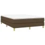 Box spring bed with dark brown fabric mattress 140x200 cm by vidaXL, Beds and slatted bases - Ref: Foro24-3144178, Price: 365...