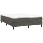Cama box spring con colchón terciopelo gris oscuro 140x200 cm de vidaXL, Camas y somieres - Ref: Foro24-3144334, Precio: 381,...