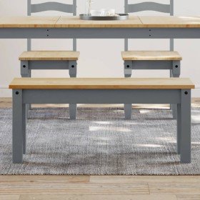 Banco de comedor Panama madera maciza de pino gris 105x30x45 cm en Bancos de comedor y cocina | Comprar online en Foru.es