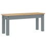 Banco de comedor Panama madera maciza de pino gris 105x30x45 cm en Bancos de comedor y cocina | Comprar online en Foru.es