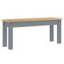 Banco de comedor Panama madera maciza de pino gris 105x30x45 cm en Bancos de comedor y cocina | Comprar online en Foru.es