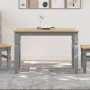 Mesa de comedor Corona madera maciza de pino gris 112x60x75 cm en Mesas de comedor | Comprar online en Foru.es
