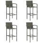 Taburetes de cocina 4 unidades ratán sintético gris de vidaXL, Sillas de jardín - Ref: Foro24-313456, Precio: 171,83 €, Descu...