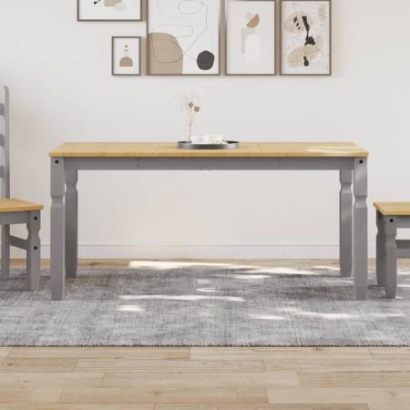 Mesa de comedor Corona madera maciza de pino gris 160x80x75 cm en Mesas de comedor | Comprar online en Foru.es