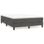 Box spring bed with dark gray velvet mattress 140x190 cm by vidaXL, Beds and slatted bases - Ref: Foro24-3144328, Price: 383,...