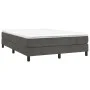 Box spring bed with dark gray velvet mattress 140x190 cm by vidaXL, Beds and slatted bases - Ref: Foro24-3144328, Price: 383,...