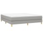 Cama box spring con colchón tela gris claro 160x200 cm de vidaXL, Camas y somieres - Ref: Foro24-3144183, Precio: 442,18 €, D...