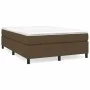 Box spring bed with dark brown fabric mattress 140x200 cm by vidaXL, Beds and slatted bases - Ref: Foro24-3144426, Price: 387...