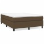 Cama box spring con colchón tela marrón oscuro 140x200 cm de vidaXL, Camas y somieres - Ref: Foro24-3144426, Precio: 402,17 €...