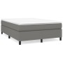 Cama box spring con colchón tela gris oscuro 140x190 cm de vidaXL, Camas y somieres - Ref: Foro24-3144416, Precio: 431,87 €, ...