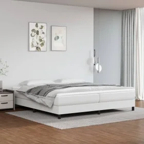 Cama box spring con colchón cuero sintético blanco 200x200 cm de vidaXL, Camas y somieres - Ref: Foro24-3144280, Precio: 527,...