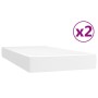 Cama box spring con colchón cuero sintético blanco 200x200 cm de vidaXL, Camas y somieres - Ref: Foro24-3144280, Precio: 541,...