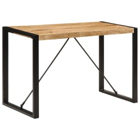 Mesa de comedor madera maciza de mango rugoso 120x55x76 cm en Mesas de comedor | Comprar online en Foru.es