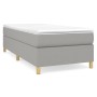 Cama box spring con colchón tela gris claro 90x190 cm de vidaXL, Camas y somieres - Ref: Foro24-3144482, Precio: 252,31 €, De...