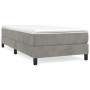 Cama box spring con colchón terciopelo gris claro 80x200 cm de vidaXL, Camas y somieres - Ref: Foro24-3144297, Precio: 244,35...