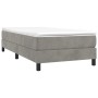 Cama box spring con colchón terciopelo gris claro 80x200 cm de vidaXL, Camas y somieres - Ref: Foro24-3144297, Precio: 244,35...
