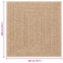 Alfombra ZIZUR apariencia de yute interior exterior 200x200 cm en Alfombras | Comprar online en Foru.es