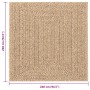 Alfombra ZIZUR apariencia de yute interior exterior 240x240 cm en Alfombras | Comprar online en Foru.es