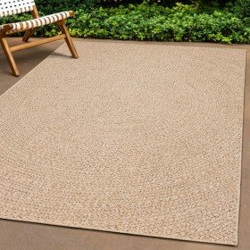 Alfombra ZIZUR apariencia de yute interior exterior 120x120 cm en Alfombras | Comprar online en Foru.es
