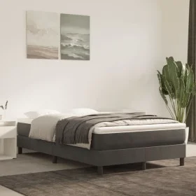 Cama box spring con colchón terciopelo gris oscuro 120x200 cm de vidaXL, Camas y somieres - Ref: Foro24-3144322, Precio: 312,...