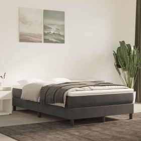 Cama box spring con colchón terciopelo gris oscuro 120x200 cm de vidaXL, Camas y somieres - Ref: Foro24-3144322, Precio: 339,...