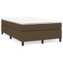 Cama box spring con colchón tela marrón oscuro 120x200 cm de vidaXL, Camas y somieres - Ref: Foro24-3144410, Precio: 359,32 €...