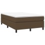 Cama box spring con colchón tela marrón oscuro 120x200 cm de vidaXL, Camas y somieres - Ref: Foro24-3144410, Precio: 359,32 €...
