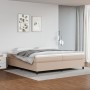 Cama box spring con colchón cuero sintético capuchino 200x200cm de vidaXL, Camas y somieres - Ref: Foro24-3144631, Precio: 53...