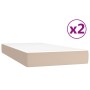 Cama box spring con colchón cuero sintético capuchino 200x200cm de vidaXL, Camas y somieres - Ref: Foro24-3144631, Precio: 53...