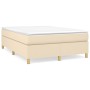 Cama box spring con colchón tela color crema 140x200 cm de vidaXL, Camas y somieres - Ref: Foro24-3144527, Precio: 411,11 €, ...