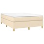 Cama box spring con colchón tela color crema 140x200 cm de vidaXL, Camas y somieres - Ref: Foro24-3144527, Precio: 411,11 €, ...