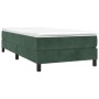 Cama box spring con colchón terciopelo verde oscuro 90x200 cm de vidaXL, Camas y somieres - Ref: Foro24-3144312, Precio: 281,...