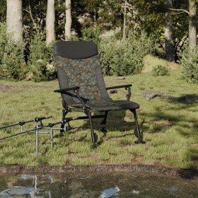 Silla de pesca con reposabrazos plegable camuflaje en Sillas de jardín | Comprar online en Foru.es