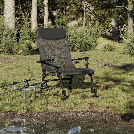 Silla de pesca con reposabrazos plegable camuflaje en Sillas de jardín | Comprar online en Foru.es