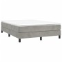 Cama box spring con colchón terciopelo gris claro 140x190 cm de vidaXL, Camas y somieres - Ref: Foro24-3144327, Precio: 398,2...